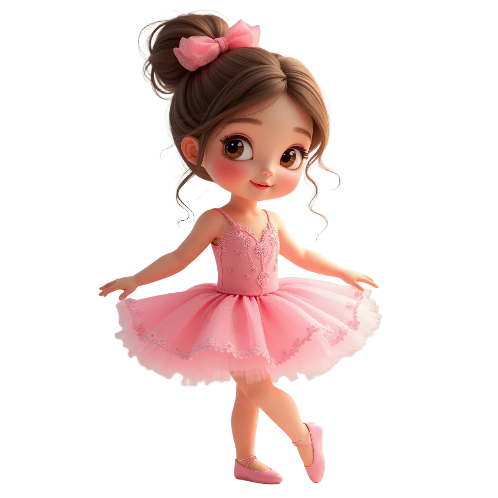 Little Ballerina in Pink Tutu